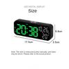 Fashion Digital Alarm Clock Temperature and Date Week Display Night Mode Table Clock Voice Control 12/24H Electronic LED Alarm Clocks