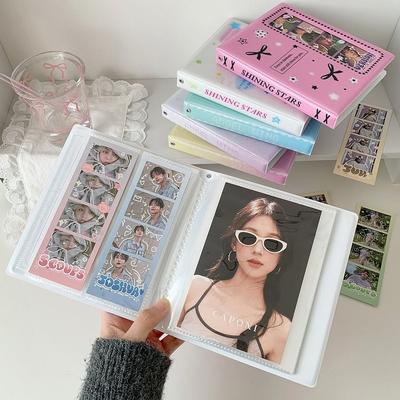 Альбом-папка для фотокарточек 5 дюймов с 20 прозрачными внутренними страницами, Книга для коллекции карточек айдолов, Держатель для фотокарточек Kpop из ПВХ