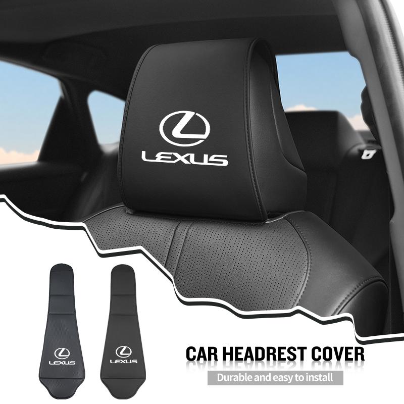 CKU5 Car Seat Headrest Cover Leather Neck Pillow Protector Interior For Lexus UX250h RX450h CT200h RX400h NX300h RX350 RX300 GX47