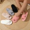 Women's Home Skin-friendly Plush Cross-strap Cotton Slippers