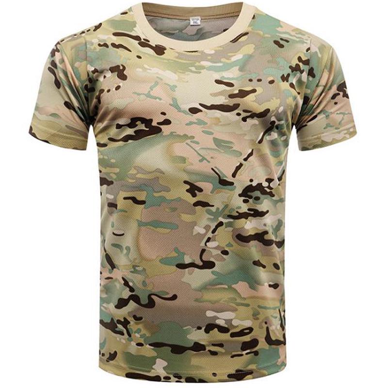 Leaf Forest Camouflage T Shirt Men Jungle Desert Camo T-shirt Quick Dry 3D Print Tops Short Sleeve Mens Gym Fitness Tee Shirts