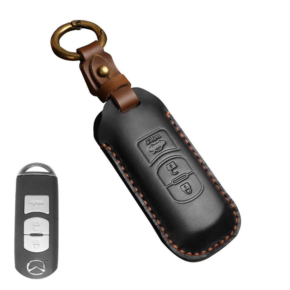 Leather Key Cover for Mazda 3 6 CX5 Atenza Car Keys Protective Case Durable Stylish