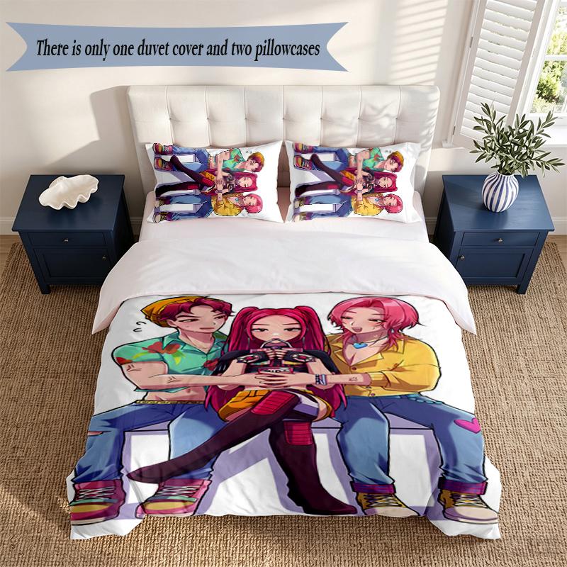 miromabby 3‑Piece Bedding Set Soft Microfiber Duvet Cover Pillowcases Comfortable Bed Linen for Bedroom Decoration