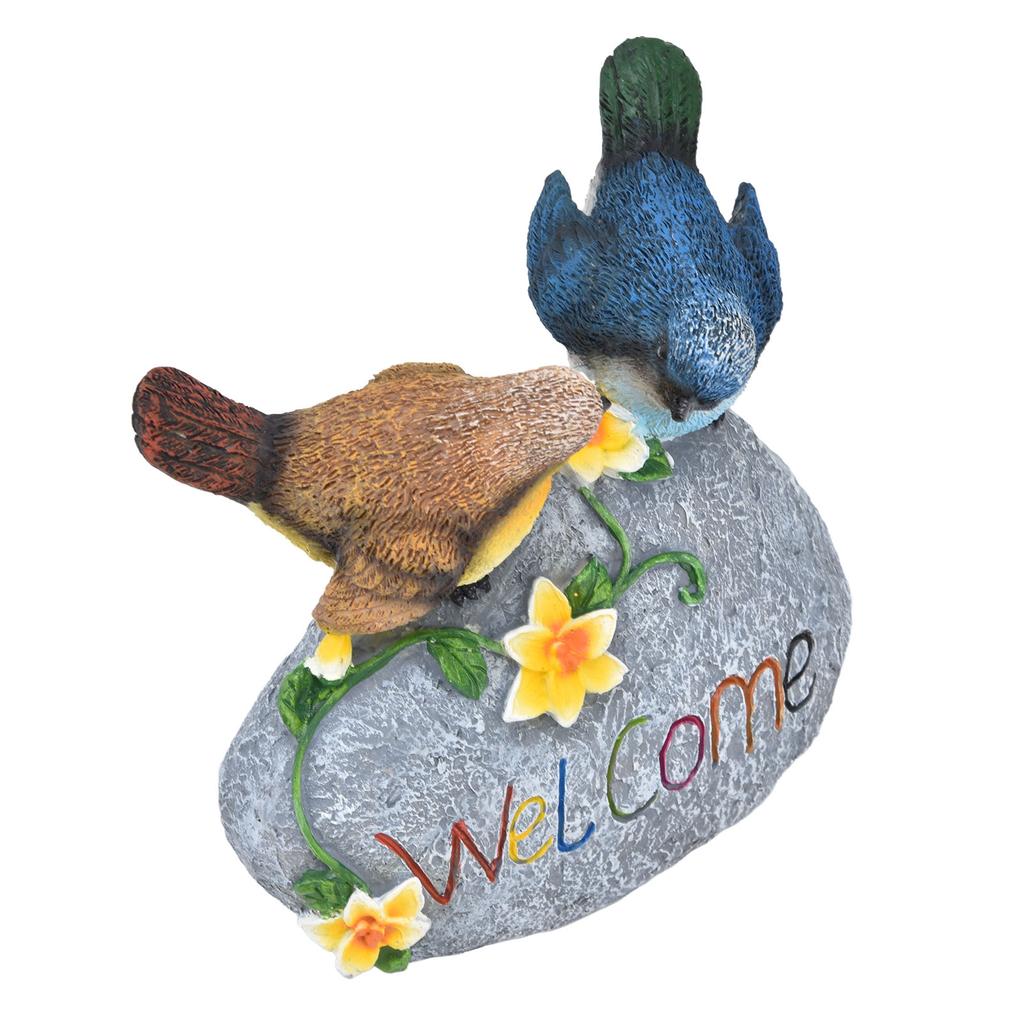 Садовый декор в виде птиц, полимерные фигурки животных для сада, приветственная табличка, скульптуры, статуи для двора, патио, газона