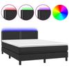 VidaXL Slat Bed Base with Mattress and LED, Upholstered Bed, Double Bed, Adult Bedroom Interior Bed, 3134159