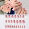 Wearable Manicure False Nail Square Head Press On Nails Detachable French Fake Nails  Girl
