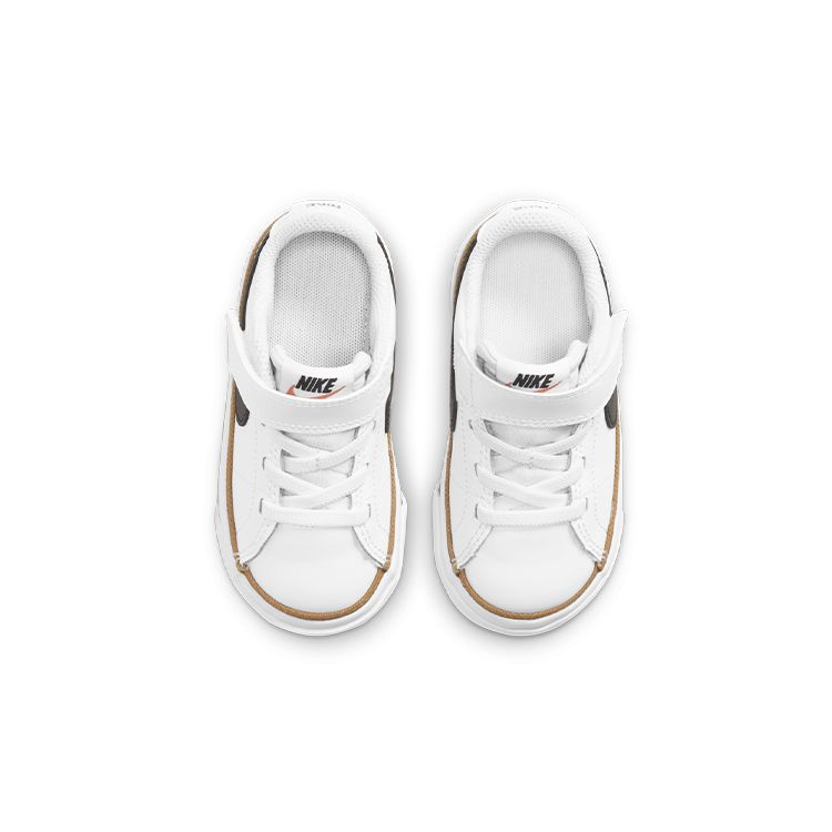 Nike Детские кроссовки Court Legacy TD White Desert Ochre Gum-Light-Brown Black DA5382-102