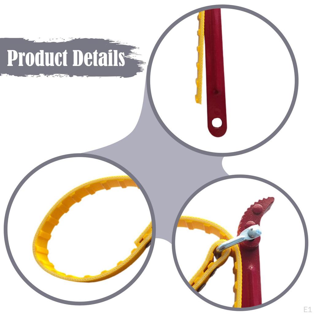 Регулируемый масляный ремень-ключ, гибкий ремешковый съемник, трубный ключ для канистры