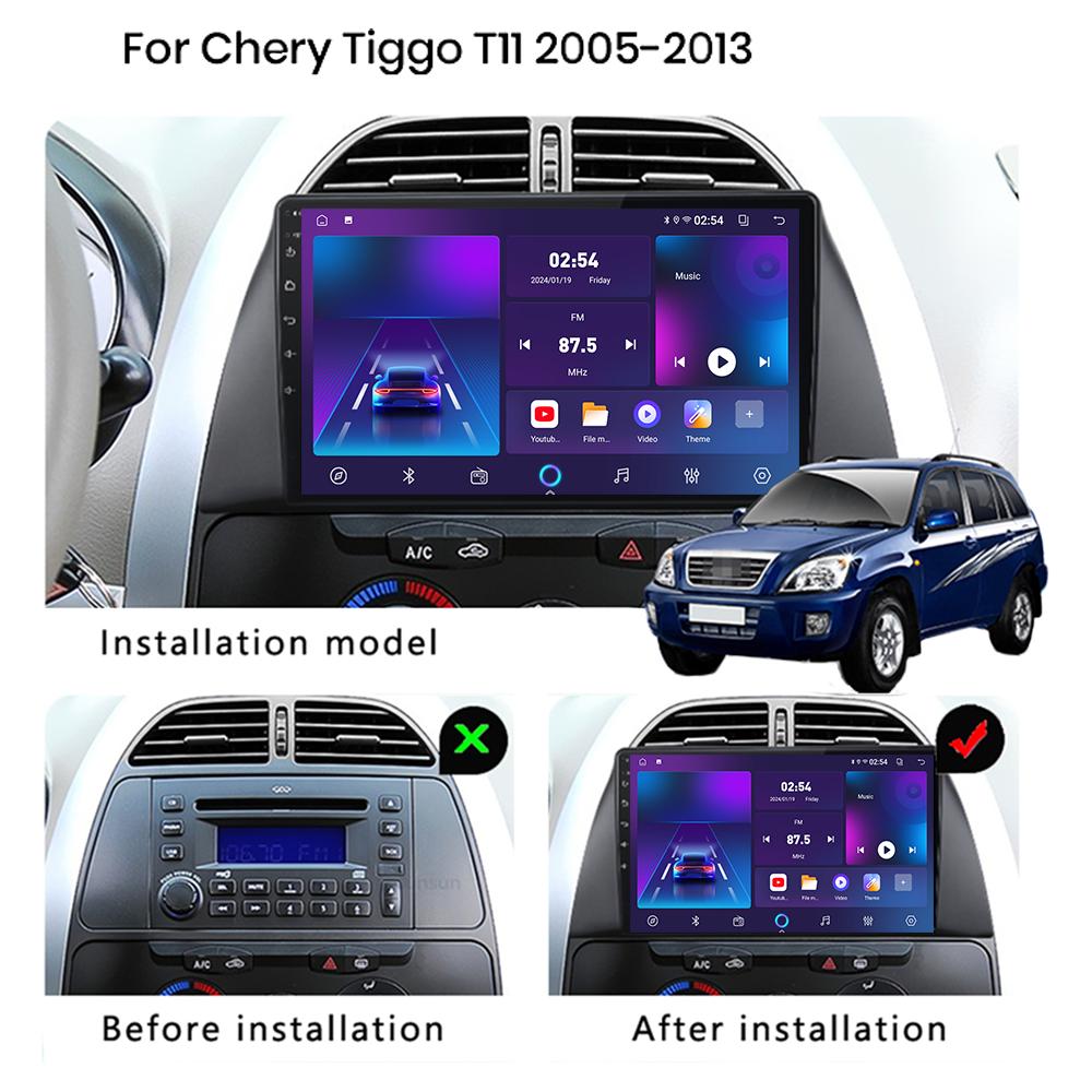 Android Car Radio For Chery Tiggo T11 2005-2013 Multimedia Player Head Unit Stereo GPS Navigation BT WIFI 1+16GB