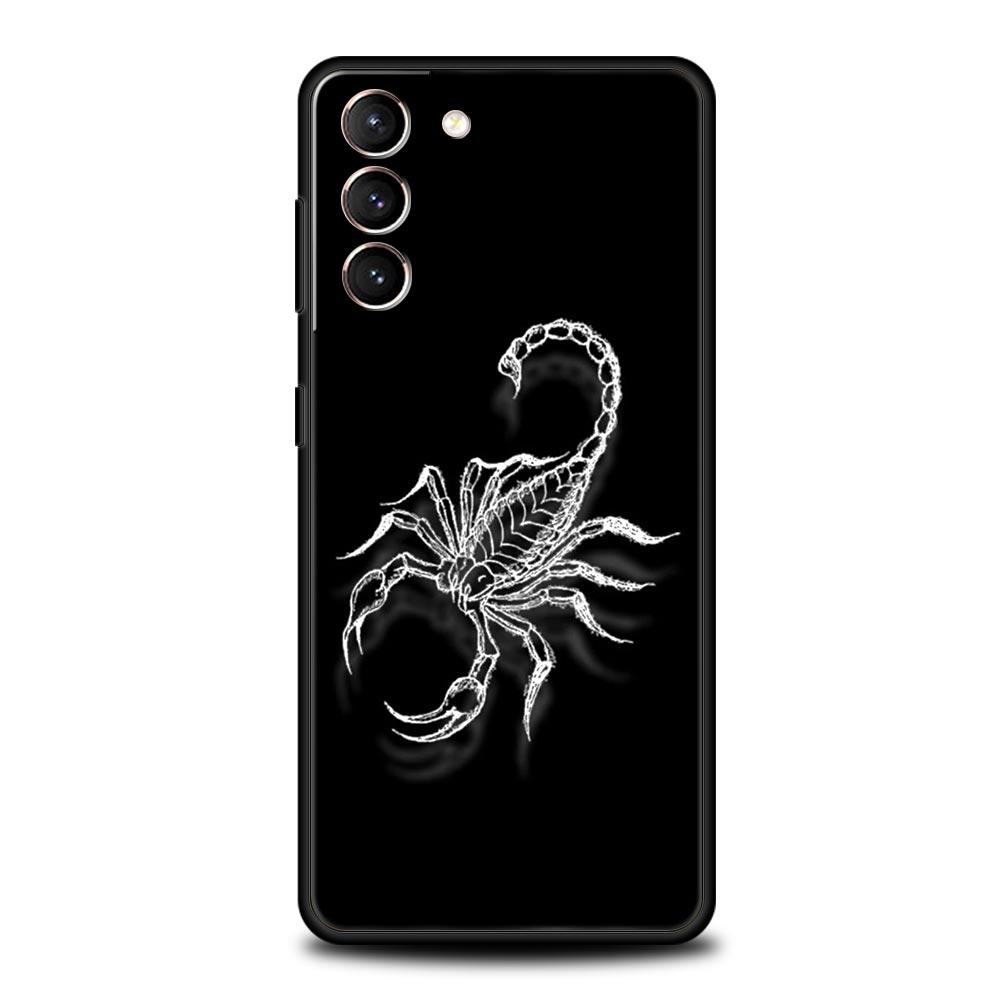 Мультяшный чехол-скорпион для Samsung Galaxy S26 Ultra S25 Plus S24 FE S23 S22 5G S21 S20 Черный Мягкий