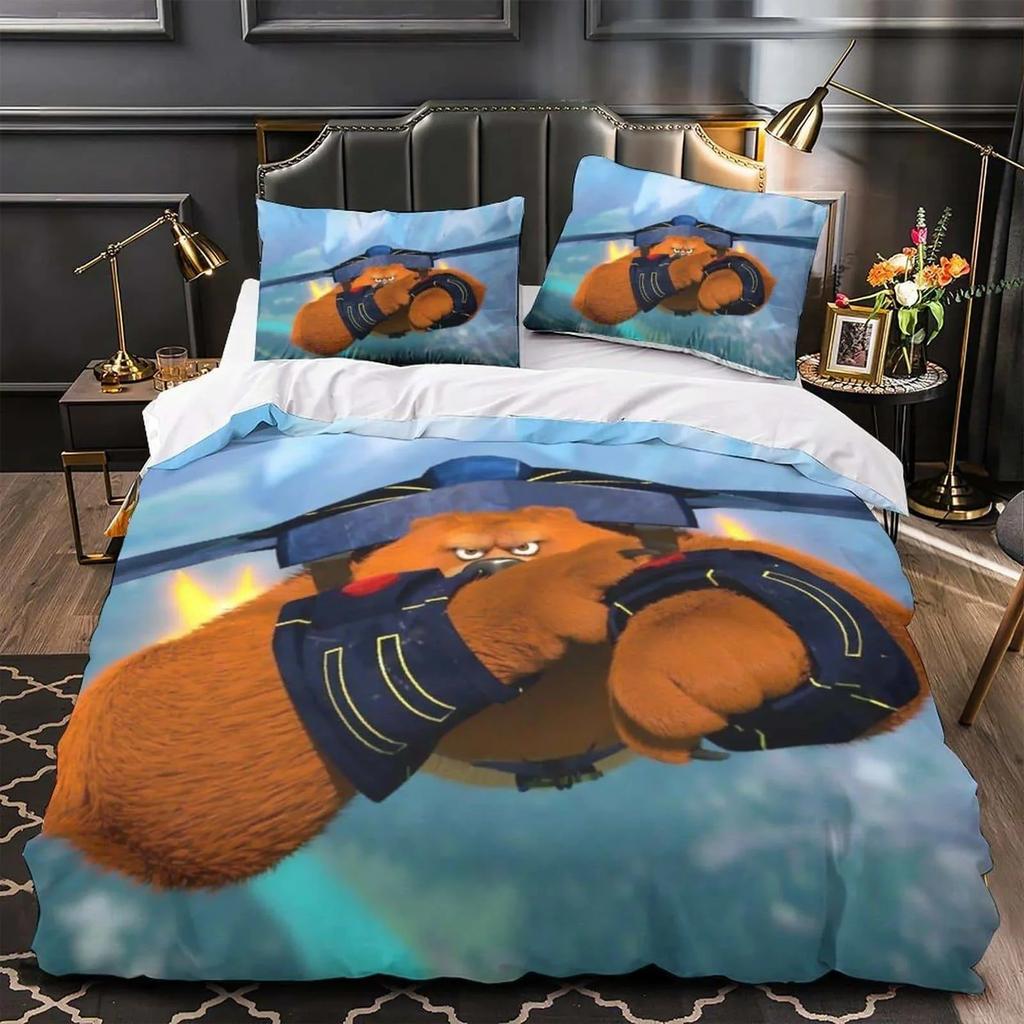 3D Printed Anime Grizzy and the Lemmings Bedding Set Single Twin Full Queen King Size Bed Set Adult Kid Bedroom Duvet Cover Sets
