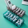 Anti-shock Universal Cable Storage Box Plastic Individual Grid Multi-use Cable Storage Holder for Home