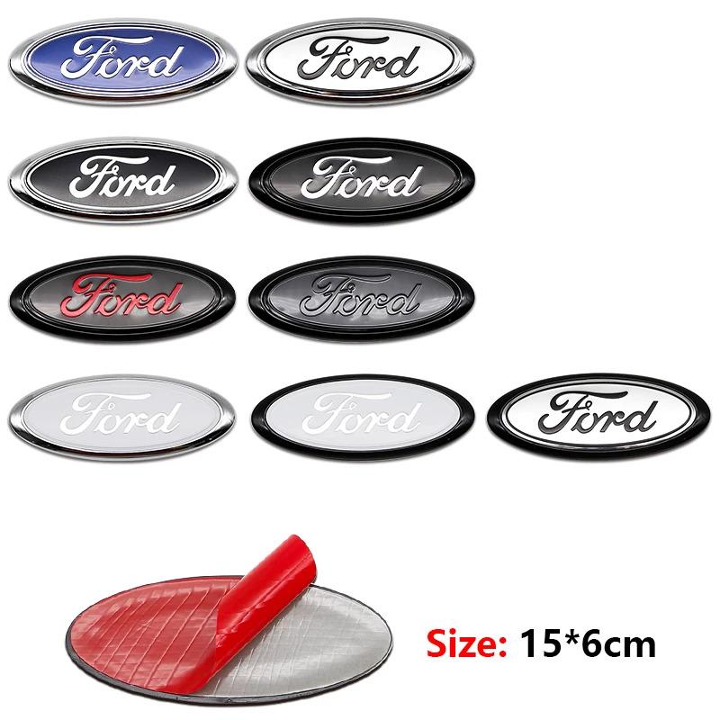 ABS Car Front Grille Rear Trunk Logo Emblem Stickers For Ford Focus Mondeo Edge Ecosport Ranger Fiesta Fusion Kuga Accessories XT4