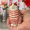 Cute Polka Dot Cat Vase Multicolor Tiny Animal Flower Vase Decorative Bottles  Home