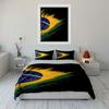 Brazilian flag brush strokes. Bedding sets Duvet cover sets Duvet covers Pillowcases(1*Duvet Cover 2*Pillowcases without duvet insert)