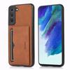 Применимо к чехлу для мобильного телефона Samsung S24, S23 Ultra с держателем для карт, защитному чехлу Note20, S22 Plus, противоударному кожаному чехлу