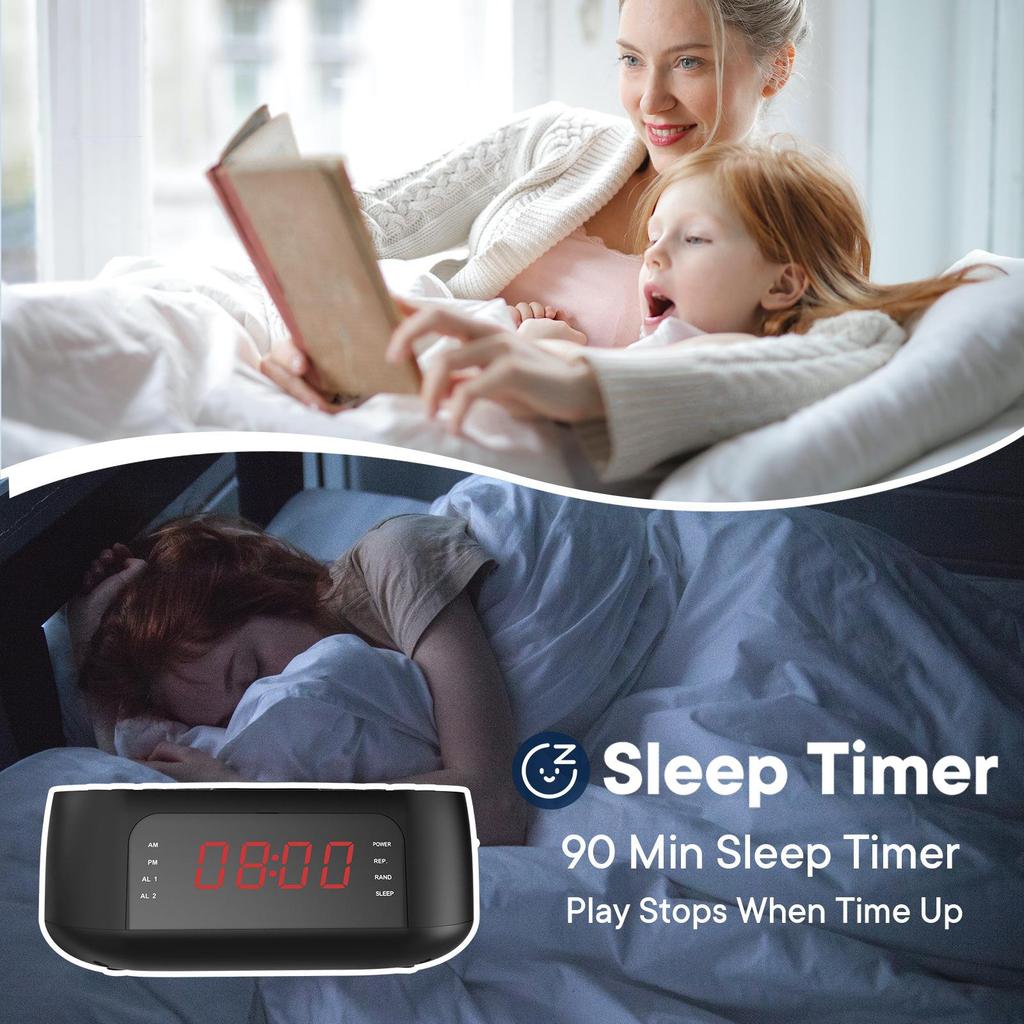 Многофункциональный CD/MP3-плеер Five In One, Bluetooth USB, два стереодинамика, дисплей часов, будильник