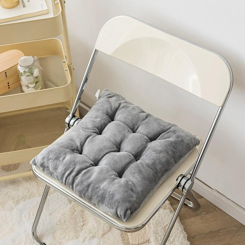 1PC Butt Pad for Home&Office Chair Pad Non-slip Plush Thickened Back Cushion 40x40cm Square Seat Cushion