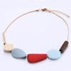 JMXD-Summer Colored Wood Pendant Necklace, Accessories Fashion Geometric Items Women, Accessories