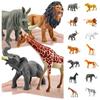 Panther Mini Elephant Model Rhinoceros Simulation Lion Model Toys Funny Realistic Tiger Toy  Kids