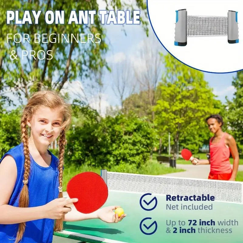 1PC Table Tennis Net Retractable Rack Sports Portable Replacement Anywhere Ping Pong Post Net Exercise Equipments Accessories