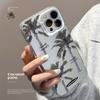 Кокосовая пальма Гальваническое покрытие iPhone15 Подходит для 16Pro Max Чехол для мобильного телефона 12 Apple 13 Модный бренд 11 Противоударный