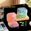 Plastic 8 Grids Pill Box Individual Compartments Medicine Box Practical Pills Case Travel