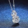 D Color 1CT Past Test Moissanite 925 Sterling Silver Pendant for Women Trendy Cute Diamond Necklace Sparkling Wedding Jewelry GRA