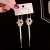 Длинные серьги-кисточки из серебра 925 пробы для женщин — корейский стиль, высококачественные, популярные и универсальные