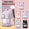 Summer New Cute Cartoon Girl Schoolbags Oxford Waterproof Double Layer Large Capacity Middle School Student Backpack Fashion Light Breathable Book Bag