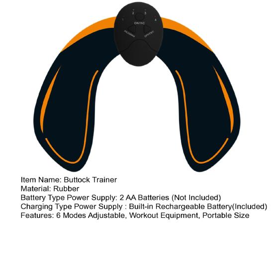 Тренажер для ягодиц с пультом дистанционного управления, 6 режимов, регулируемый, умный, тонизирующий, для бедер и ягодиц, стимулятор мышц EMS, пластырь для тренировки ягодиц, массажер, тренажер