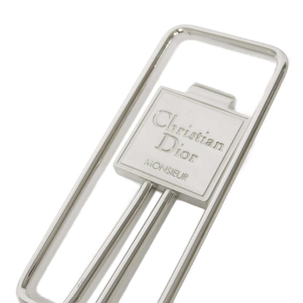 Б/у 10656 Логотип Подпись Зажим для купюр 7988 Винтаж Отличное состояние Monsieur Metal Серебристый Мужской из Японии ОРИГИНАЛ