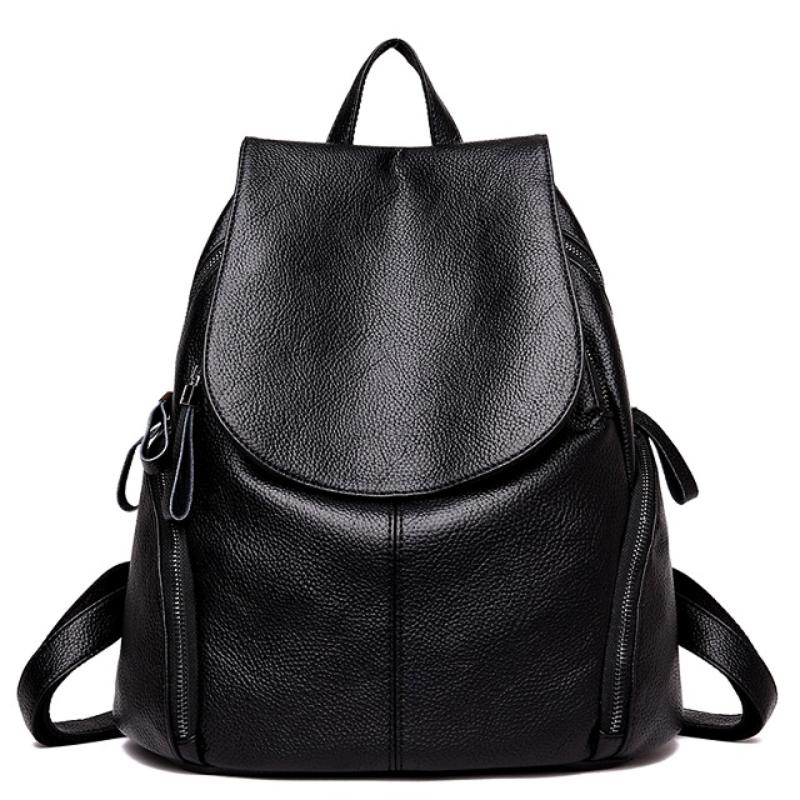 Брендовый кожаный школьный рюкзак в консервативном стиле, сумка для студентов, простой дизайн, женские повседневные рюкзаки, Mochila, мужская дорожная сумка на плечо