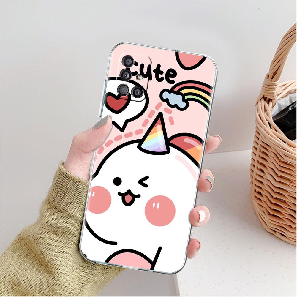 Clear Case For Samsung Galaxy A52 A12 A51 A32 A21s A71 A32 A22 50 A70 A31 A72 5G Phone Cover Dinosaur Cartoon