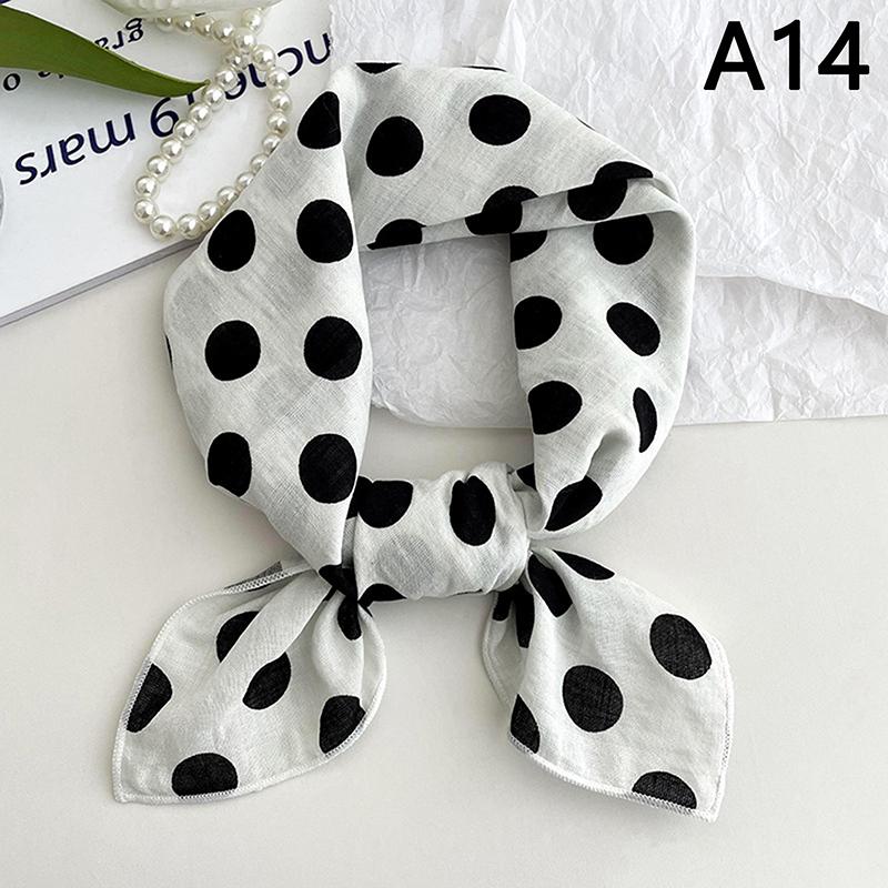 56Cm Ladies Headband Cotton Linen Square Scarf Korean College Girls Elegant Neck Scarves Sun Protection Headscarf