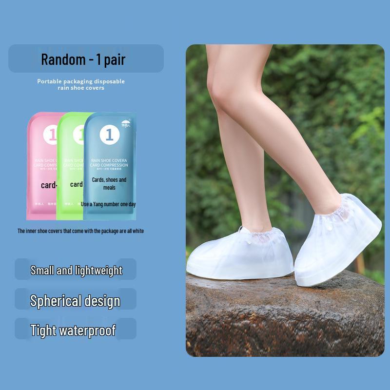 Портативные водонепроницаемые толстые прозрачные одноразовые бахилы - индивидуально упакованы для использования на открытом воздухе