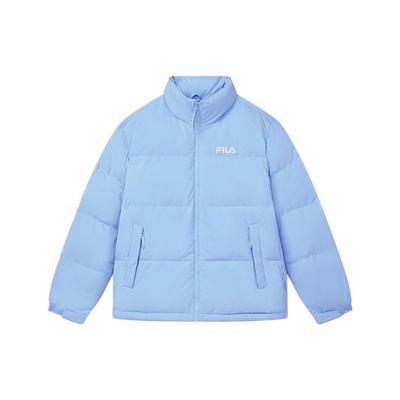 Fila Куртка пуховик с подкладкой и принтом логотипа, свободного кроя, толстая и теплая, унисекс, чисто-синяя F51U349901F-LB