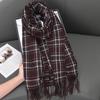 Cashmere Retro Dotted Line Plaid Scarf Men's and Women's Atmosphere Scarf Cold-proof and Warm Shawl