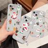 Прозрачный чехол для Apple iPhone 14 11 13 12 Pro 7 8 Plus XR X XS Max 6 6S 13Pro, силиконовый чехол для телефона, милая мультяшная кукла, Рождество