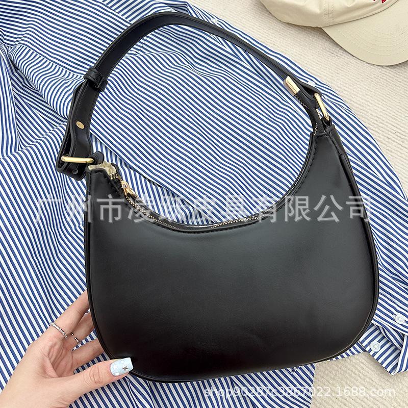 Сумка-полумесяц на одно плечо летняя новая простая универсальная сумка под мышкой кроссбоди повседневная маленькая сумка женская сумка легкая роскошь