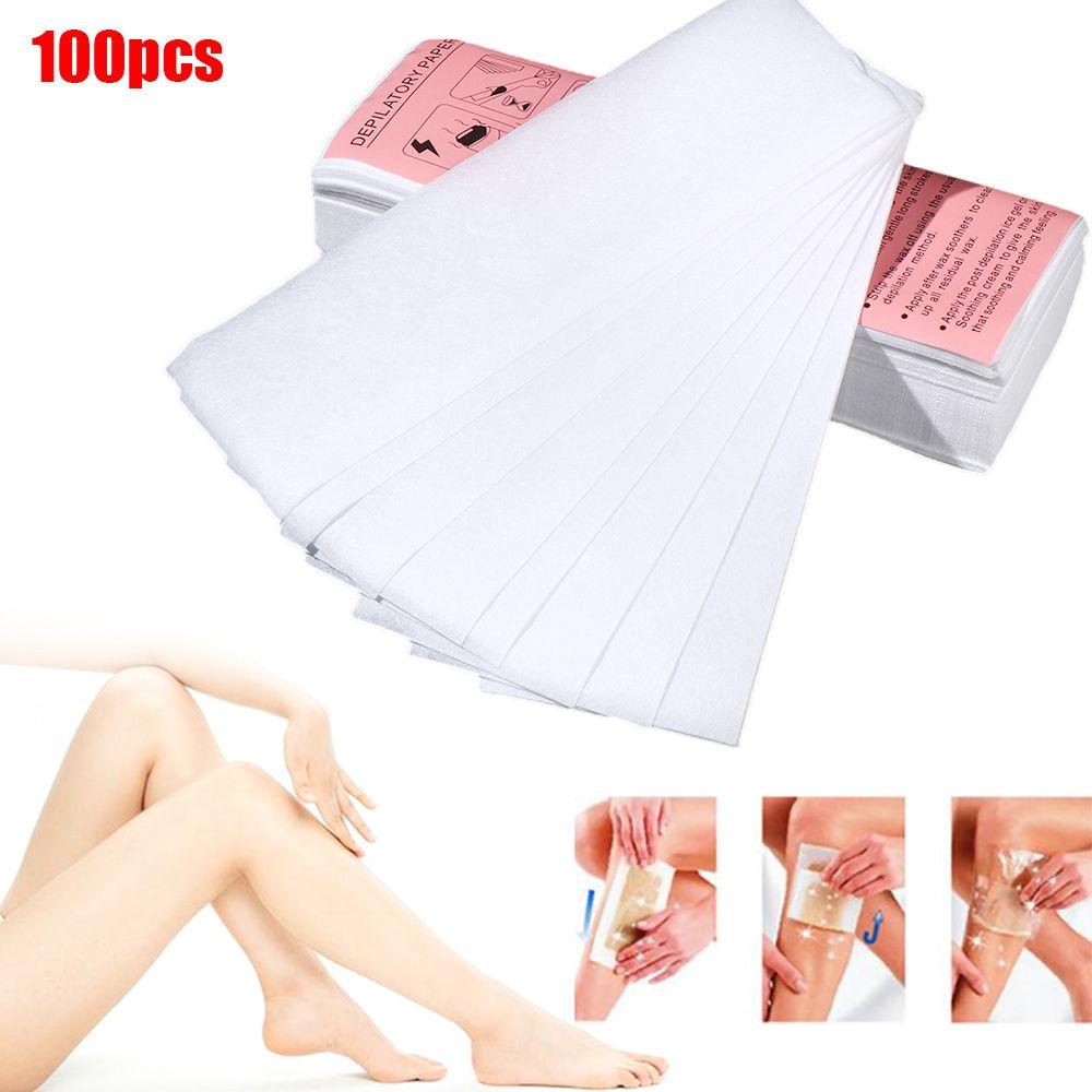 100Pcs/set Beauty Skin Care Smooth Body Cloth Depilatory Non-Woven Waxing Strips Hair Removal Paper