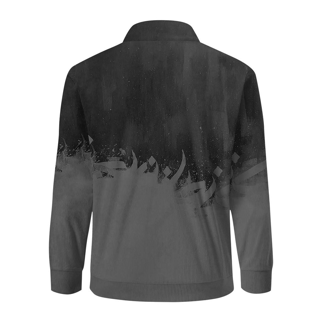 Мужская повседневная толстовка в стиле ретро с градиентным принтом