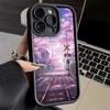 Чехол для телефона iPhone 17 Air 16E 15 16 Pro Max Аниме Эстетичный Пейзаж Чехол 14 Plus 13 12 Mini Мягкий Силиконовый Fundas