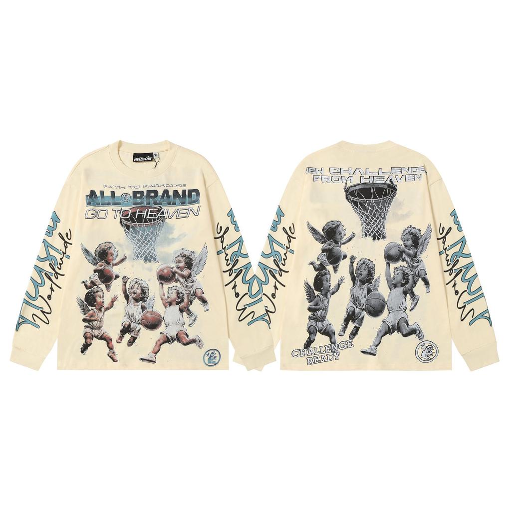 Кросс 2025 Hellstar Модный Уличный Свободный Худи с Длинным Рукавом для Мужчин и Женщин – Осенняя Одежда