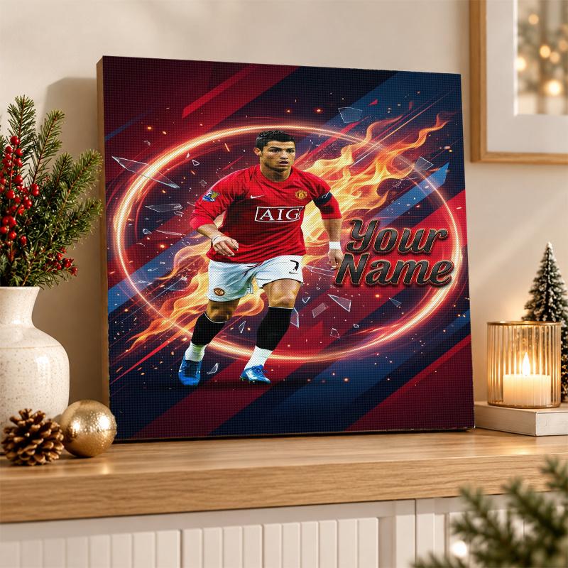 Cristiano Ronaldo Custom Name Text 5D Diamond Painting Kit DIY Full Drill Diamond Art Decoration