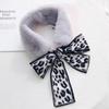 Women Fake Collar Tie Winter Faux Fur Woman False Collar Girls Detachable Fur Collar Ribbon Warm Scarfs for Ladies Neckerchiefs