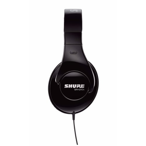Shure Pro-Quality Headphones / SRH240A-BK-A Black: Closed-Back, Home Recording, DJing [2-Year Manufacturer's Warranty]