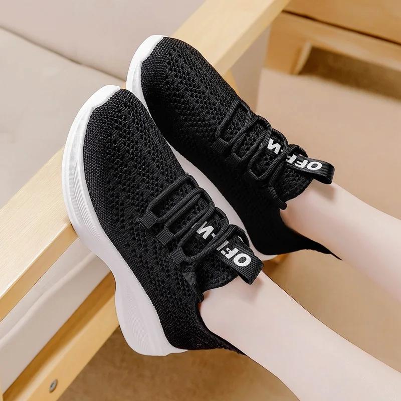 Модные повседневные кроссовки женские сетчатые ажурные дышащие удобные легкие кроссовки для женщин Zapatos De Mujer 2024