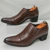 Модные Новые Британские Джентльменские Остроносые Челси Деловые Туфли с Увеличением Роста для Мужчин Платье Свадьба Выпускной Вечер Обувь