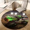Кресло-мат для Монстр-трака, Grave Digger, Круглый ковер, Ковер для офиса, Можно стирать в машине, Нескользящий, Подходит для гостиных, спален